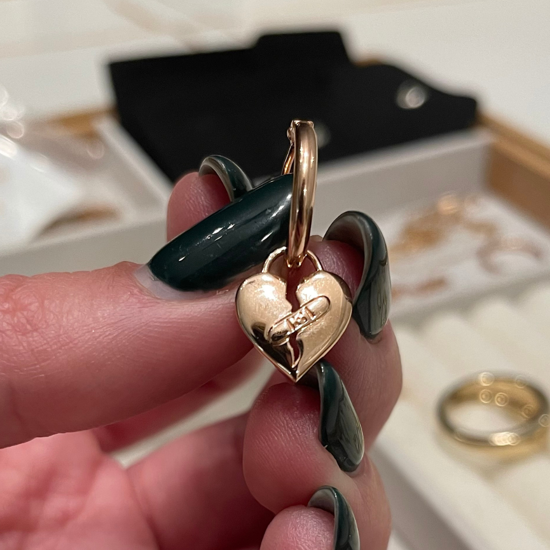 Healing Heart Hoop Earrings