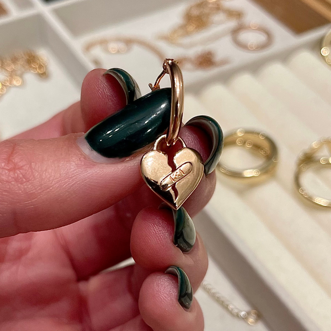 Healing Heart Hoop Earrings