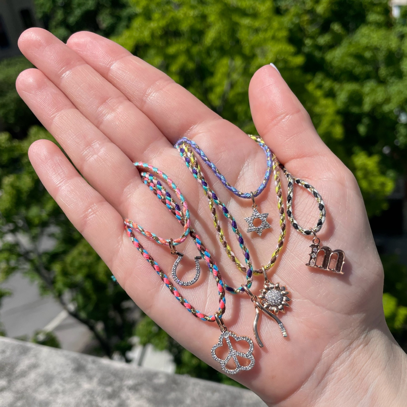 Diamond Peace Flower Pendant