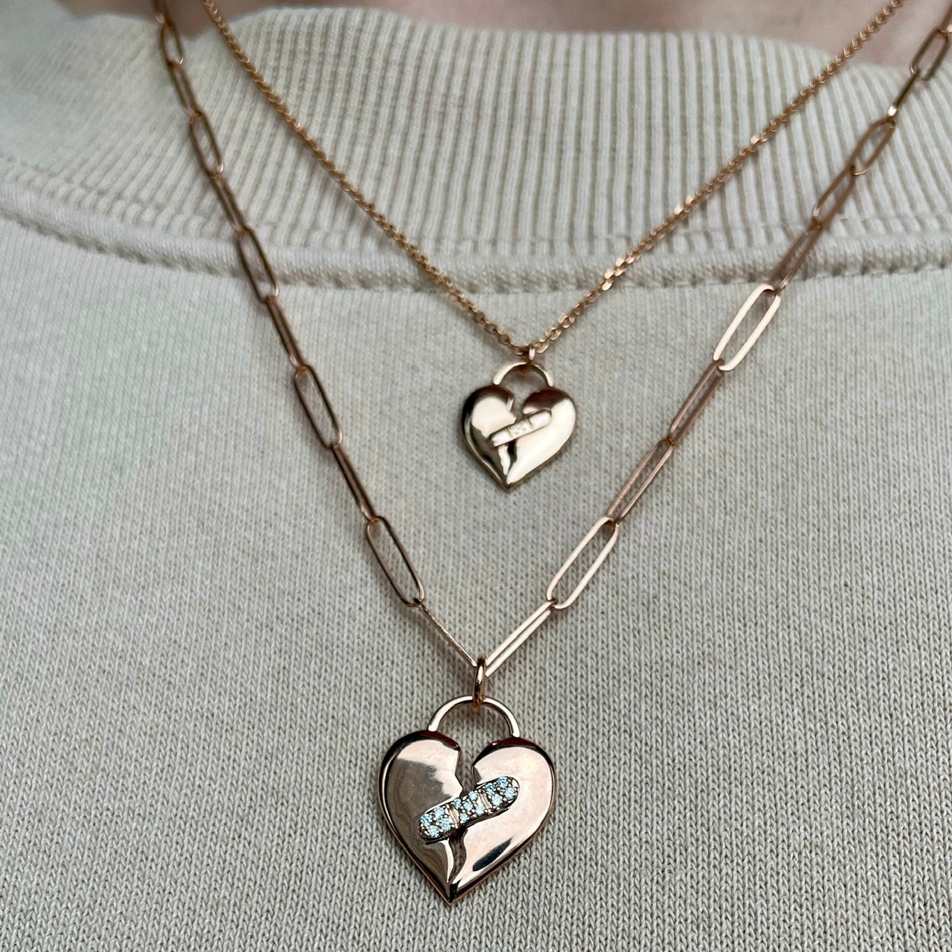 Medium Healing Heart Pendant with Diamonds