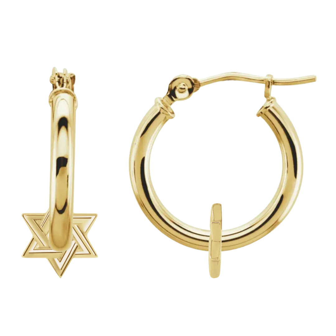 Star of David Hoop Charm