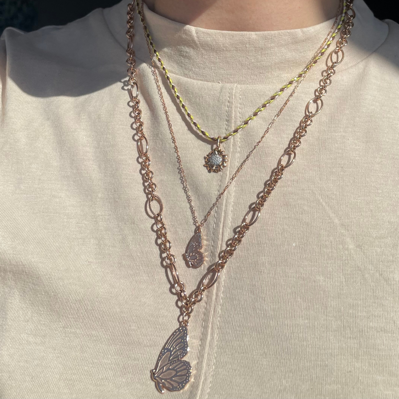 Mini Butterfly Kisses Necklace