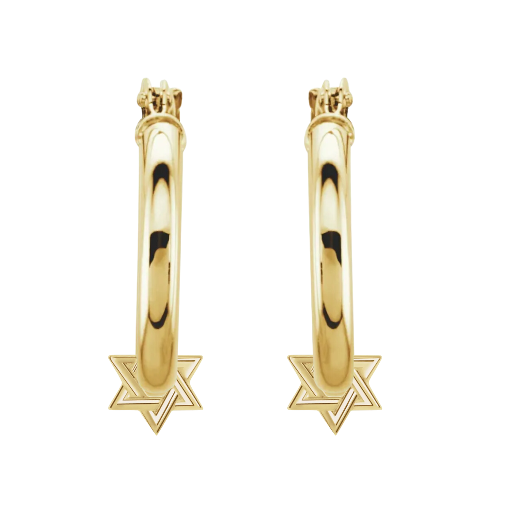 Star of David Hoop Charm