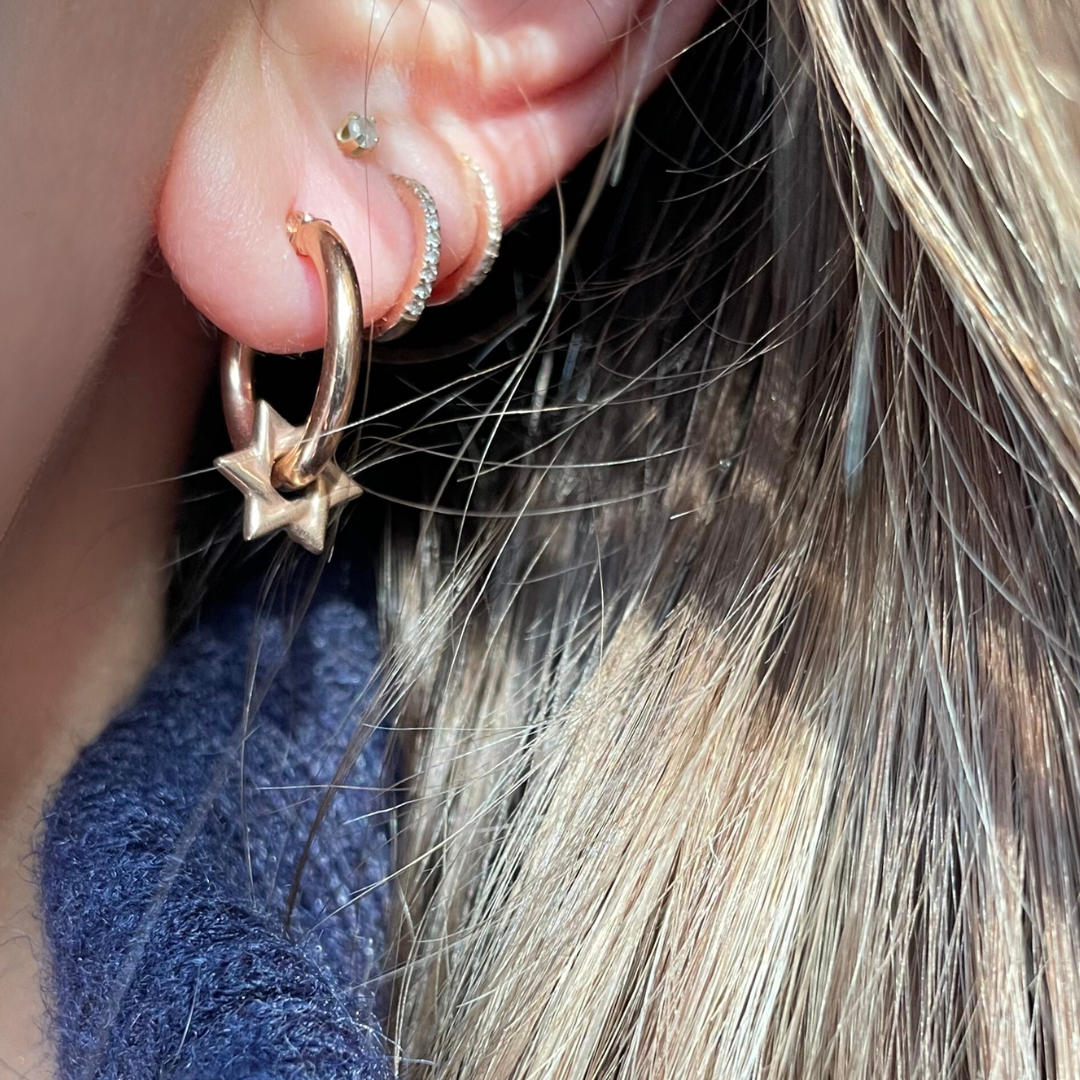 Star of David Hoop Charm