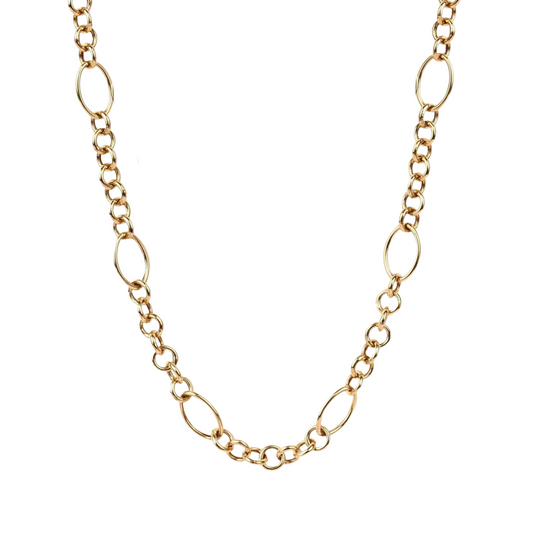 Mixed Rolo Chain with Oval Links