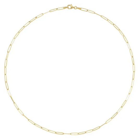 Paperclip Chain Link Necklace