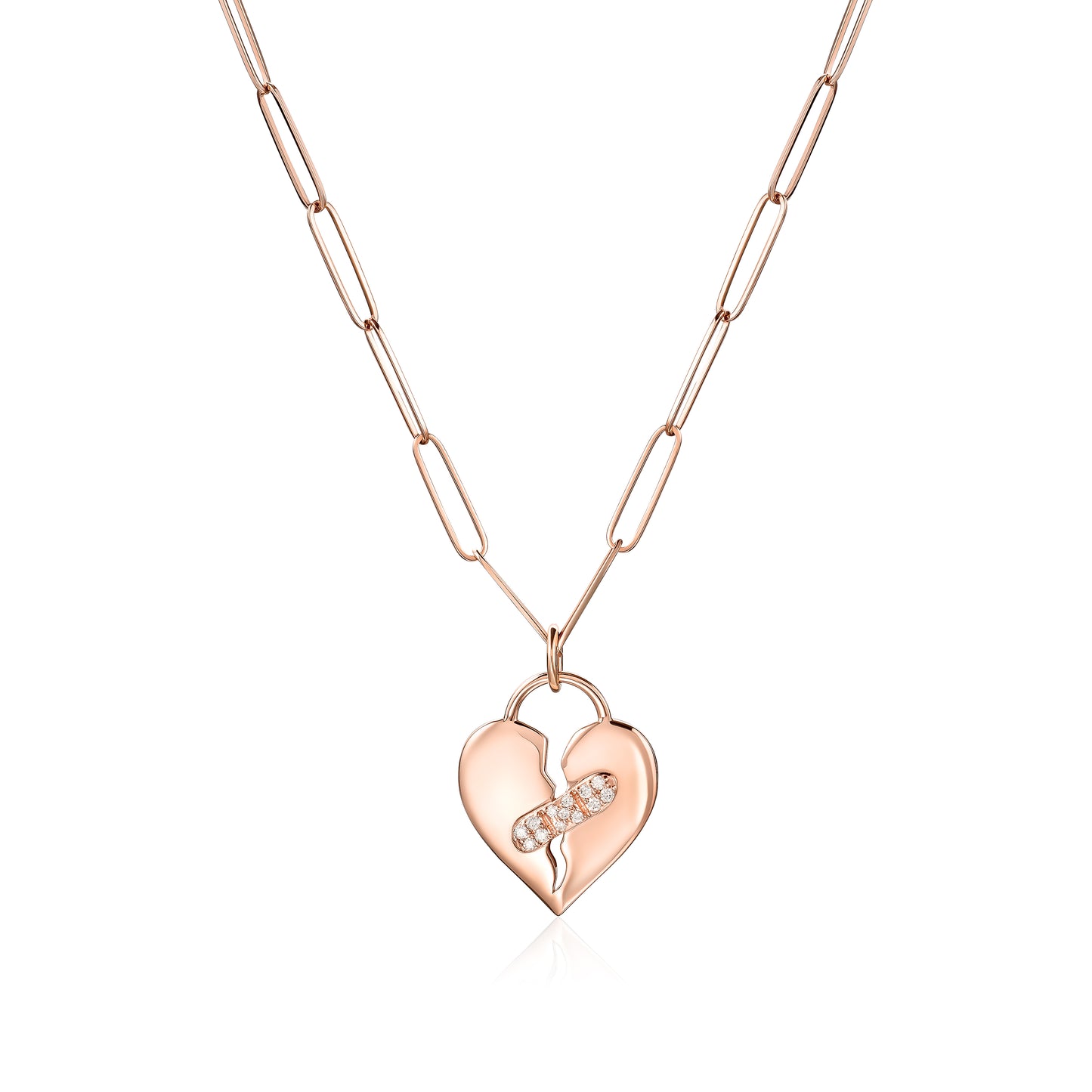 Medium Healing Heart Necklace with Diamonds