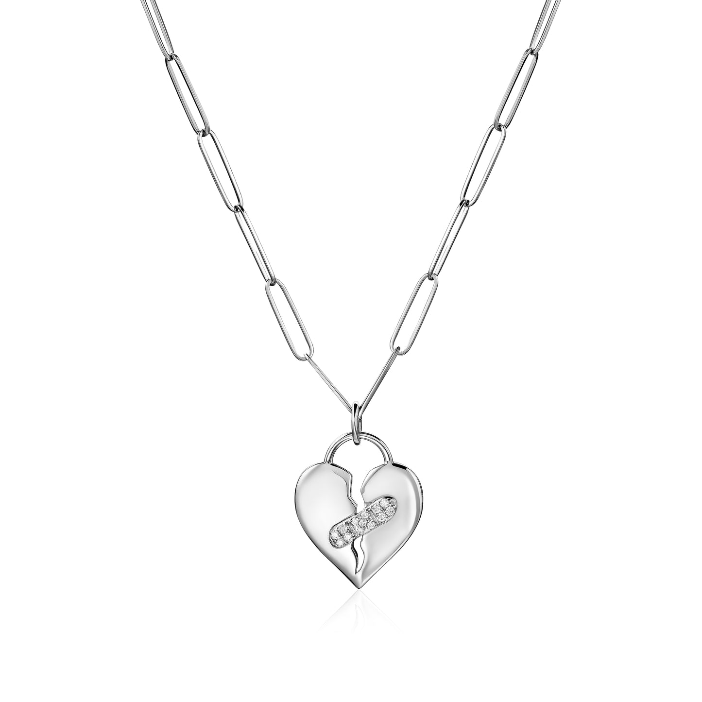 Medium Healing Heart Necklace with Diamonds
