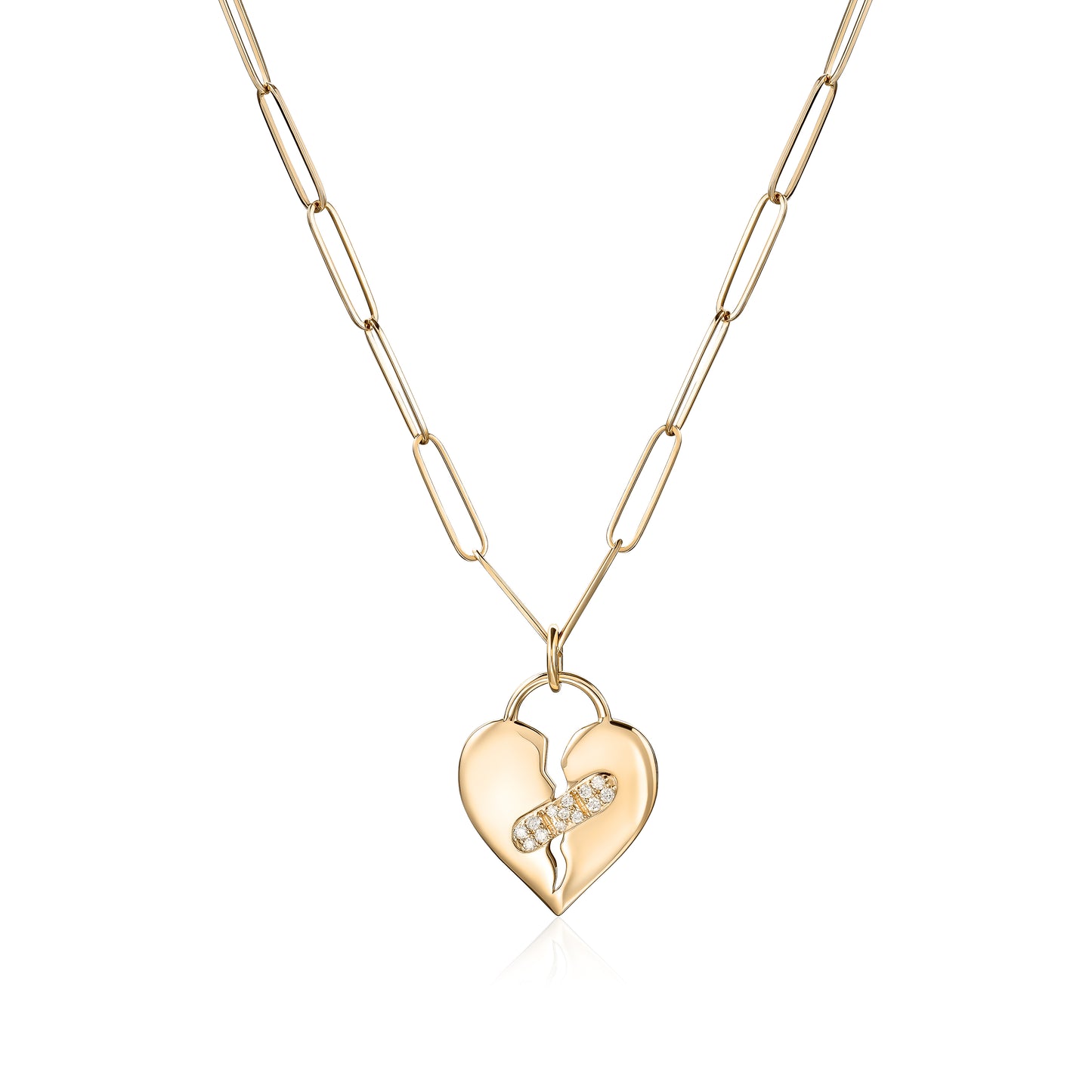 Medium Healing Heart Necklace with Diamonds