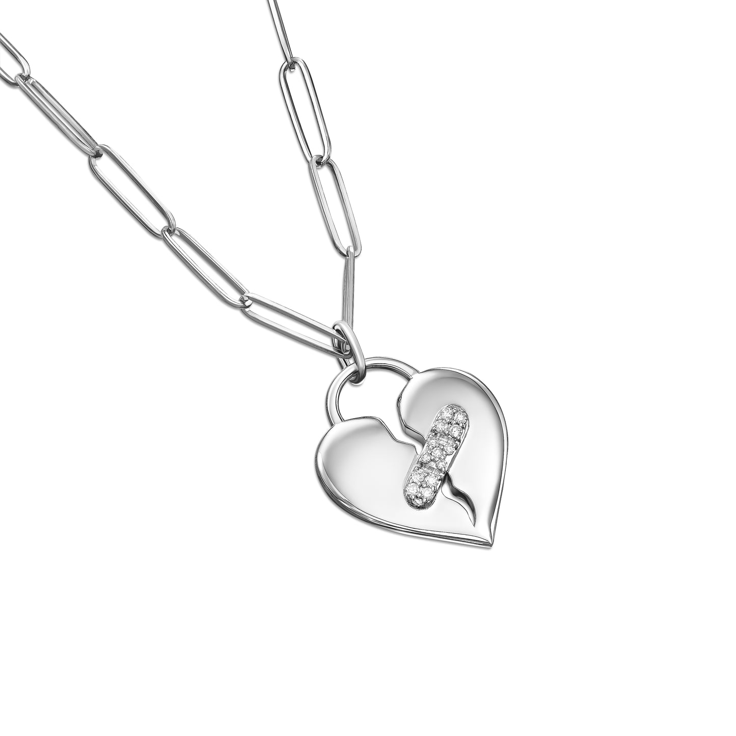 Medium Healing Heart Pendant with Diamonds