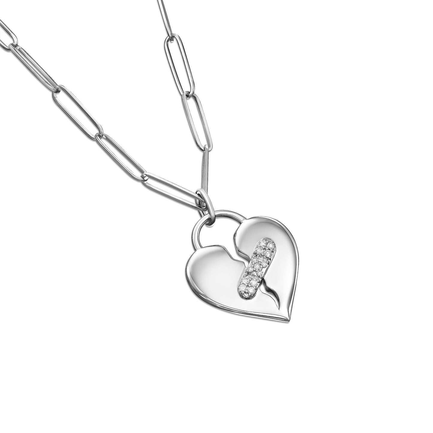 Medium Healing Heart Necklace with Diamonds