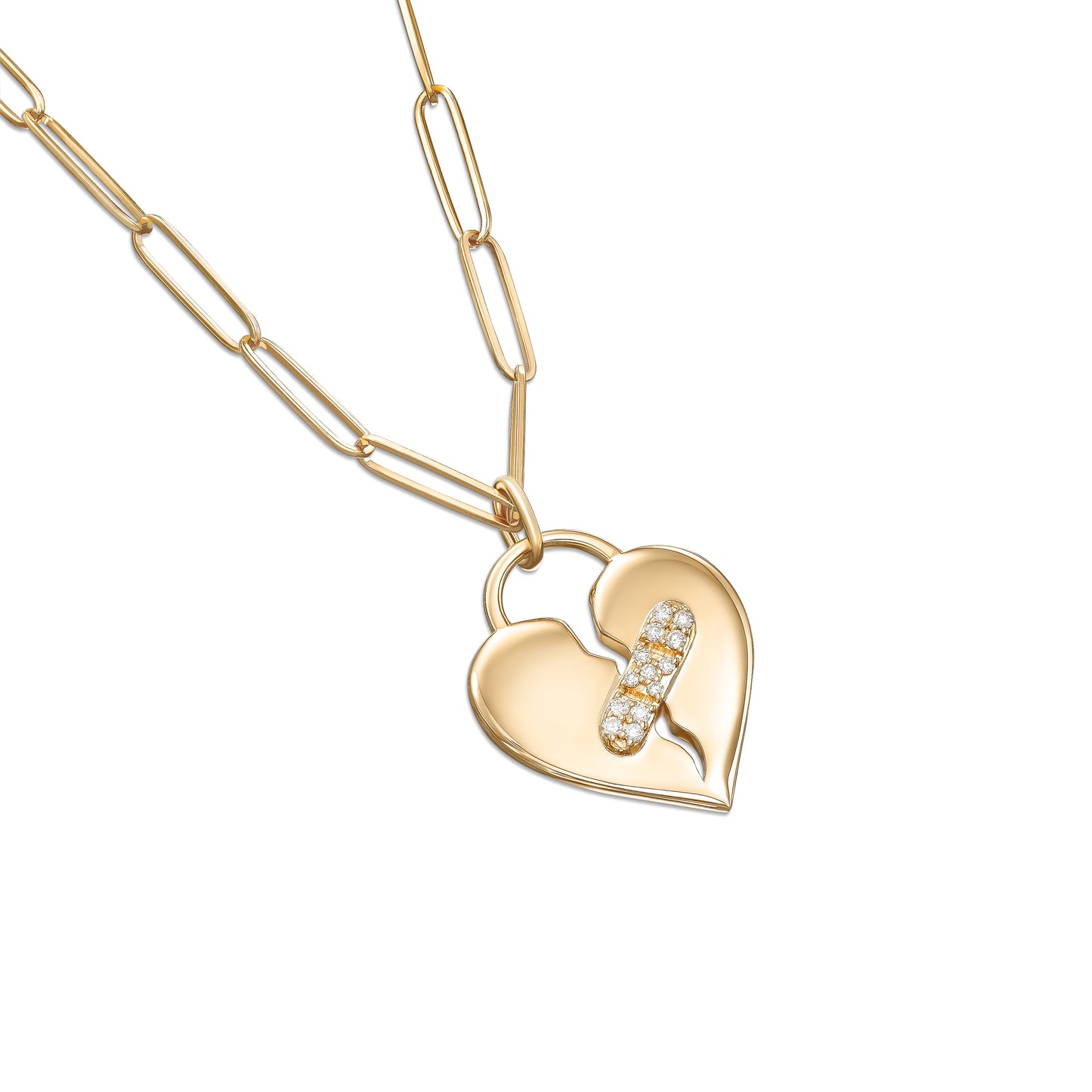 Medium Healing Heart Necklace with Diamonds