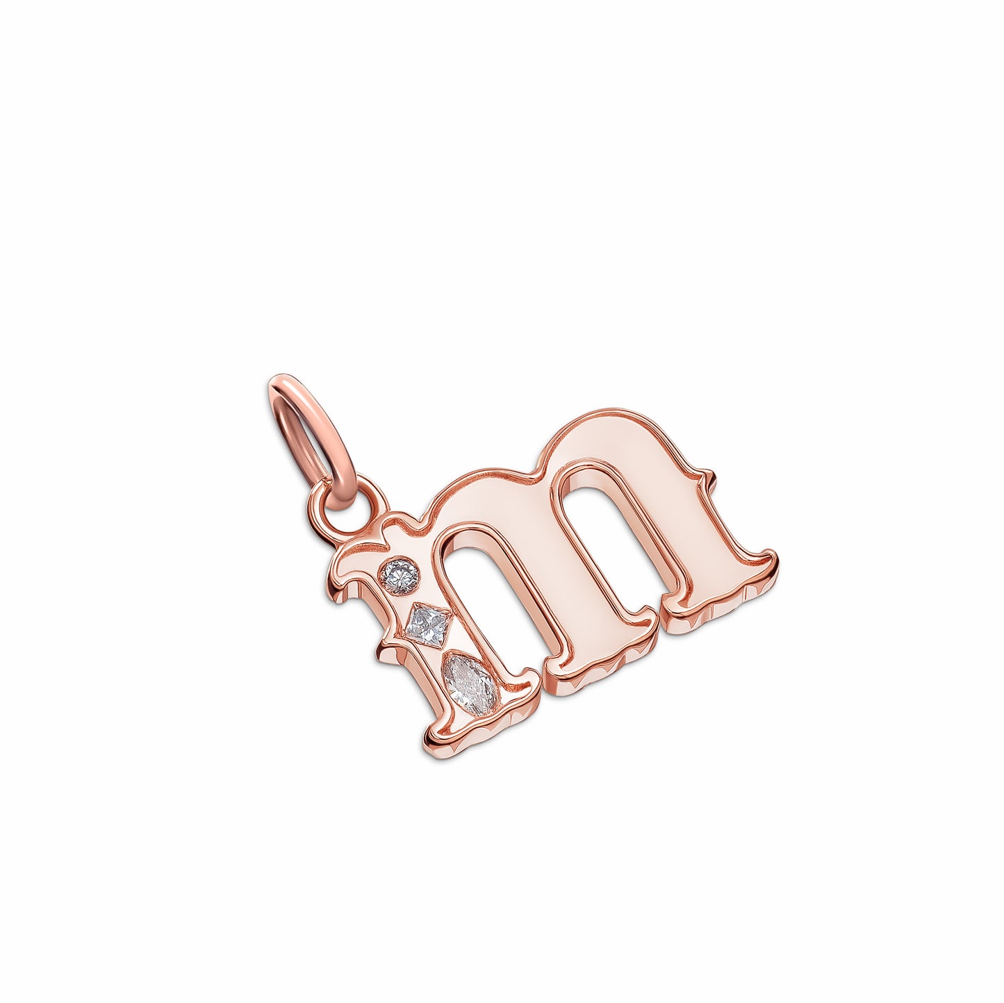 Initial Pendant with Diamonds