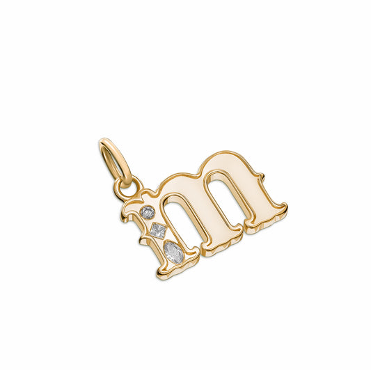 Initial Pendant with Diamonds