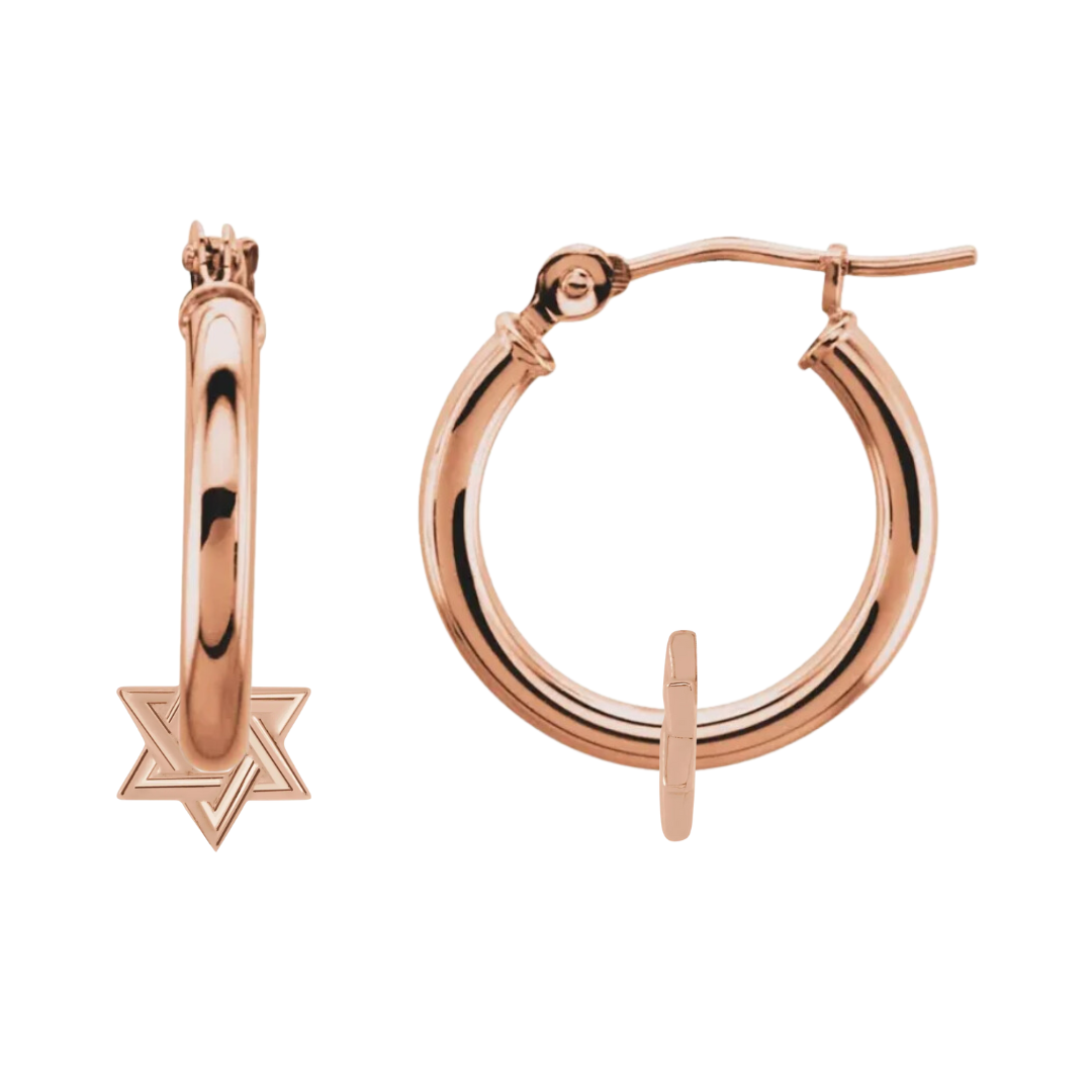 Star of David Hoop Earrings
