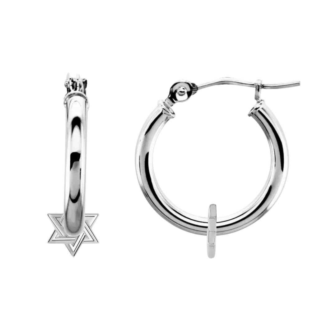 Star of David Hoop Earrings