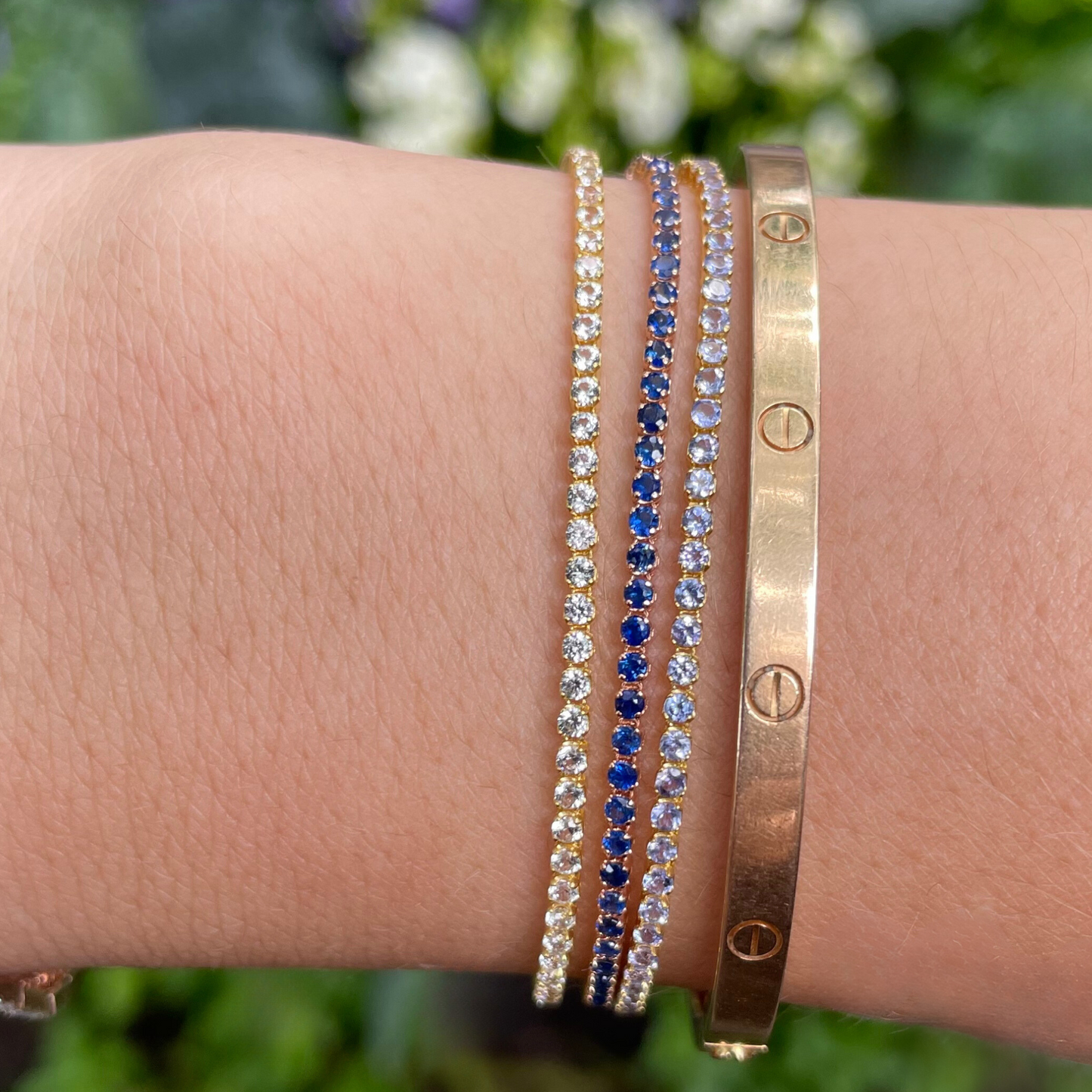 Blue Sapphire Tennis Bracelet