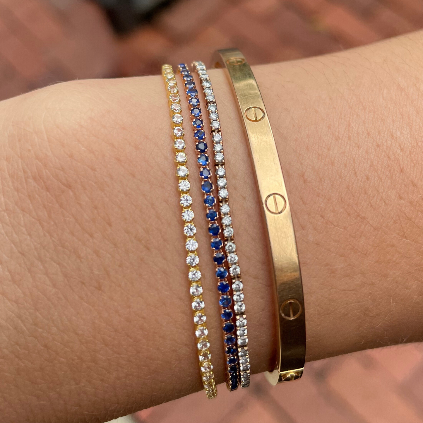 Blue Sapphire Tennis Bracelet