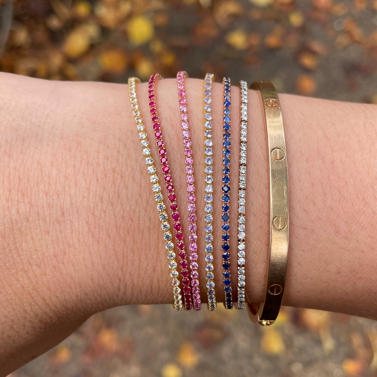 White Sapphire Tennis Bracelet