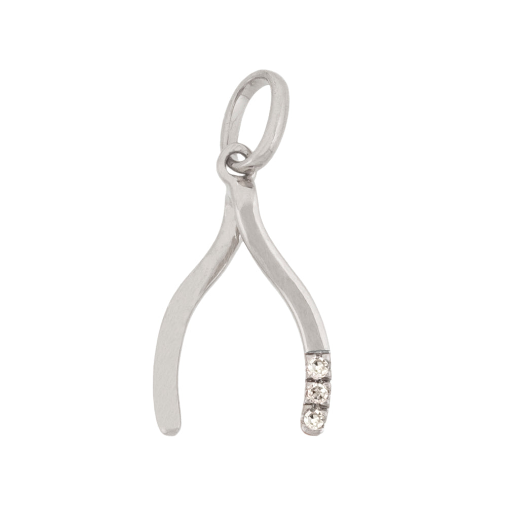 Wishbone Pendant with Diamonds