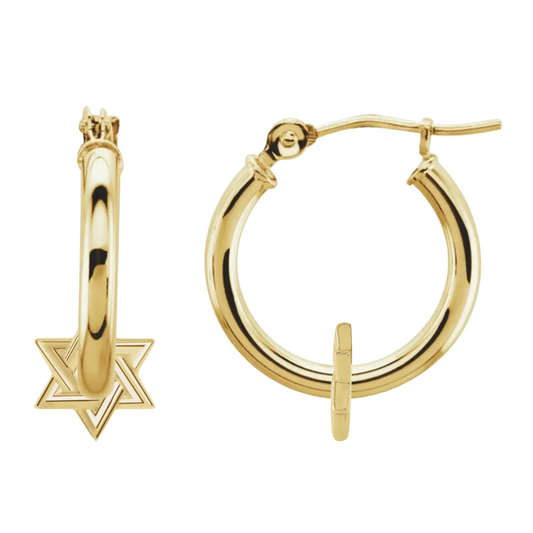 Star of David Hoop Earrings