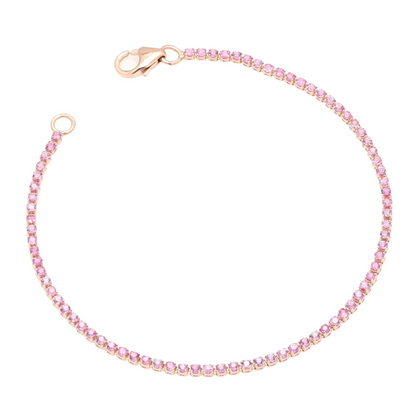 Pink Sapphire Tennis Bracelet