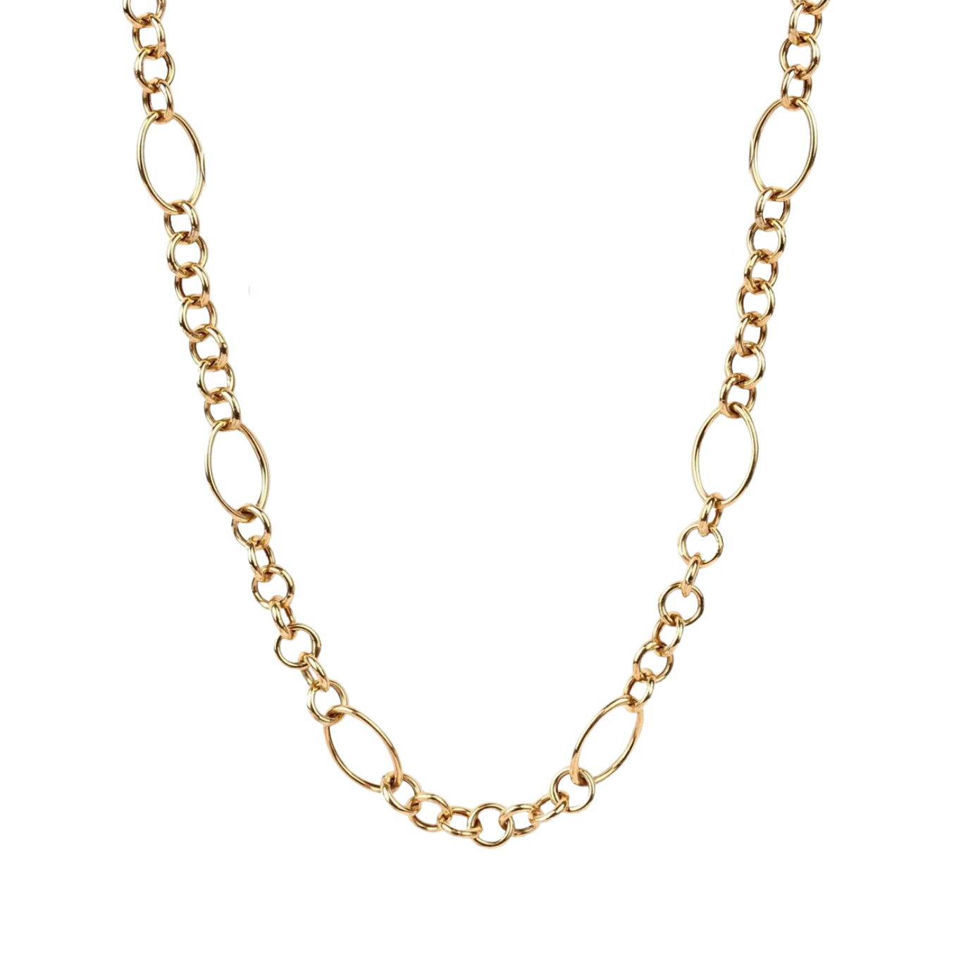 Mixed Rolo Chain with Oval Links