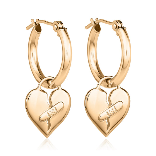 Healing Heart Hoop Earrings