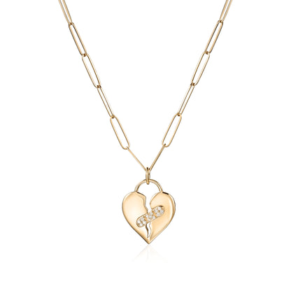 Medium Healing Heart Necklace with Diamonds