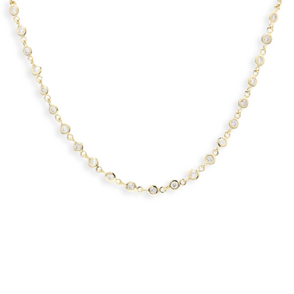 Diamond Bezel Tennis Necklace