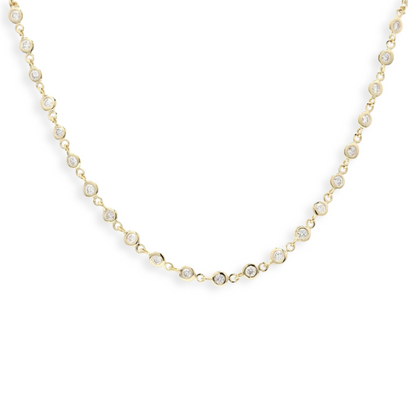 Diamond Bezel Tennis Necklace